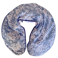 French Blue Cotton Heatable Neck Pillow